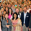 11. april: Kronprins Haakon deltar under Dignity Day på Asker Videregående Skole (Foto: Global Dignity)